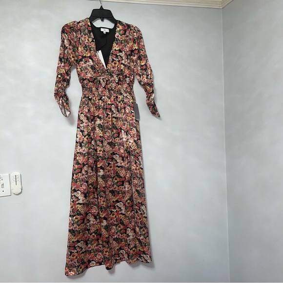 NSR Valerie Long Sleeve Dress In Coral Multicolor - New With Tag - Reemoly - Picture 3 of 10